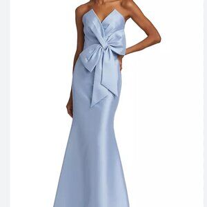 Badgley Mischka Strapless Light Blue Dress